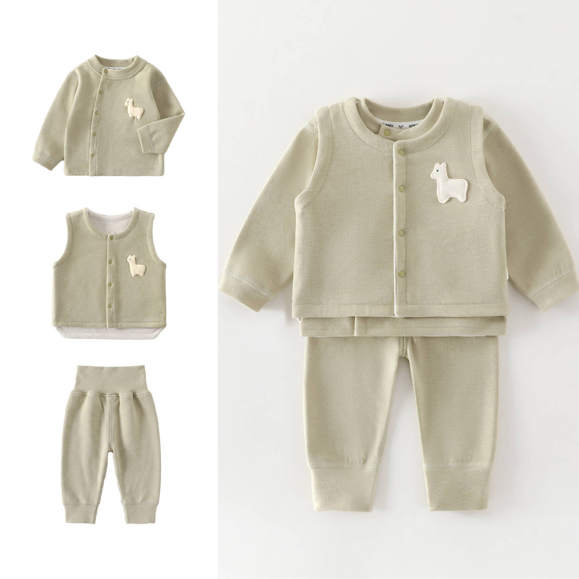0-4세 아기 조끼+긴팔 상의+긴바지 3종 세트 고품질 - Baby Clothing High Quality 리뷰 및 가격